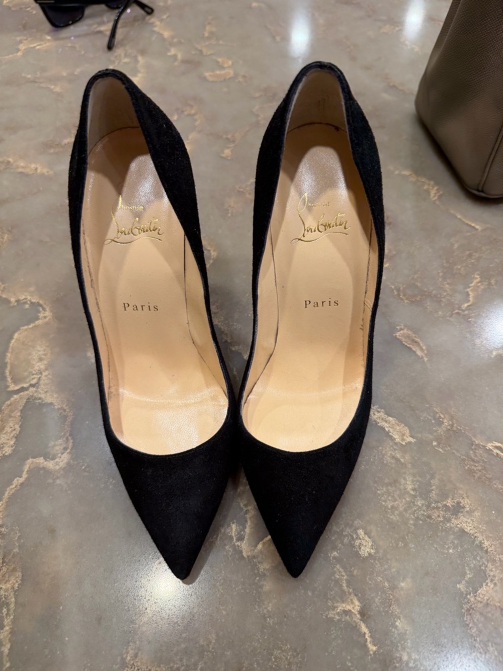 Christian Louboutin So Kate Black Suede NEW Size 38